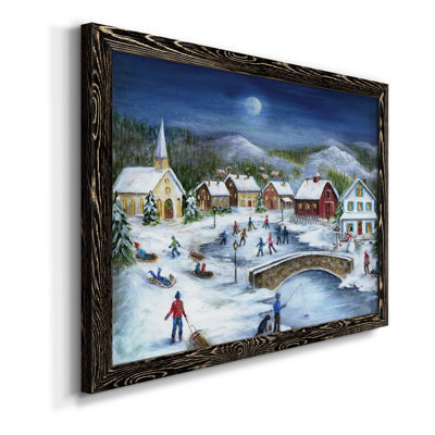 Moonlit Skaters - reproduction d'art sur toile