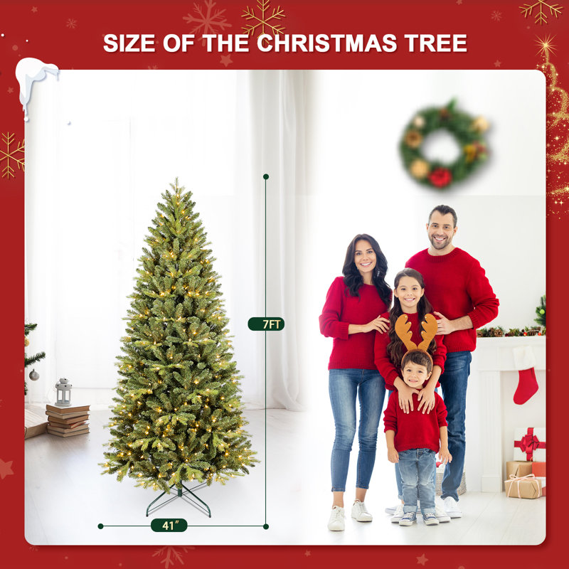 Sapin de Noël artificiel pré-éclairé, 7'
