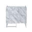 Table d'appoint en faux marbre et finition blanche avec 1 tiroir de rangement, compartiment ouvert, base en métal, glissière de tiroir à extension 1/2, plateau épais de 0,59 po, matériau, l 24 po de largeur, 16 po de profondeur, 25 po de hauteur, 38 lb