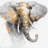 Beautiful elephant - 32"x32" art on canvas