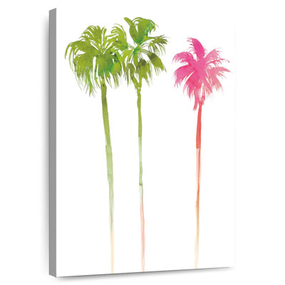 Pink Green Palm Trees