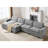 151.18" Wide Adjustable Armrest Sectional With Two Ottomans