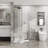 Luna 36" W X 72'' H Pivot Frameless Shower  Door with 1/4'' Clear Glass