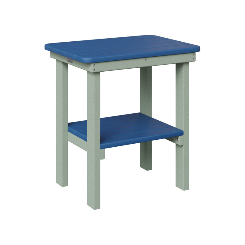 Berlin Gardens Rectangular End Dining Table, Seafoam, Pacific Blue
