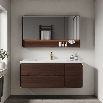 French retro light luxury bathroom cabinet
