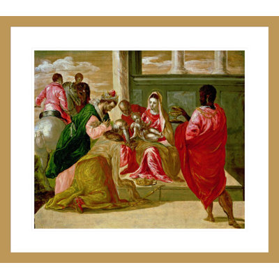 The Adoration of the Magi by El Greco - Giclee Framed Print