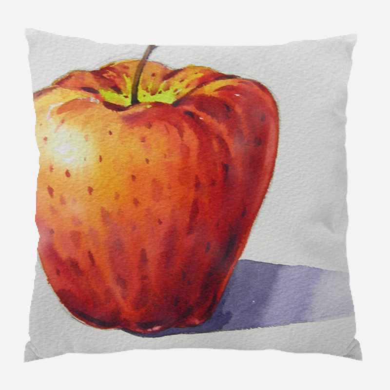 Coussin décoratif painting Vallie, Microsuède, Intérieur