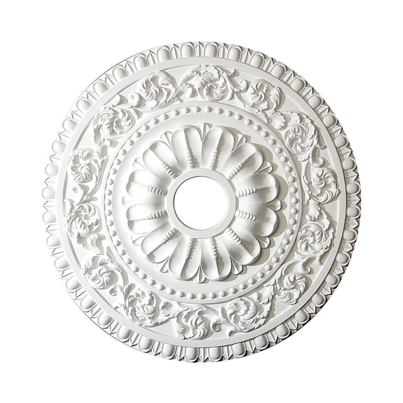 23-5/8 in Leaf Scroll Polyurethane Ceiling Medallion