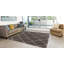 Tapis géométrique à poils longs brun clair-161133149