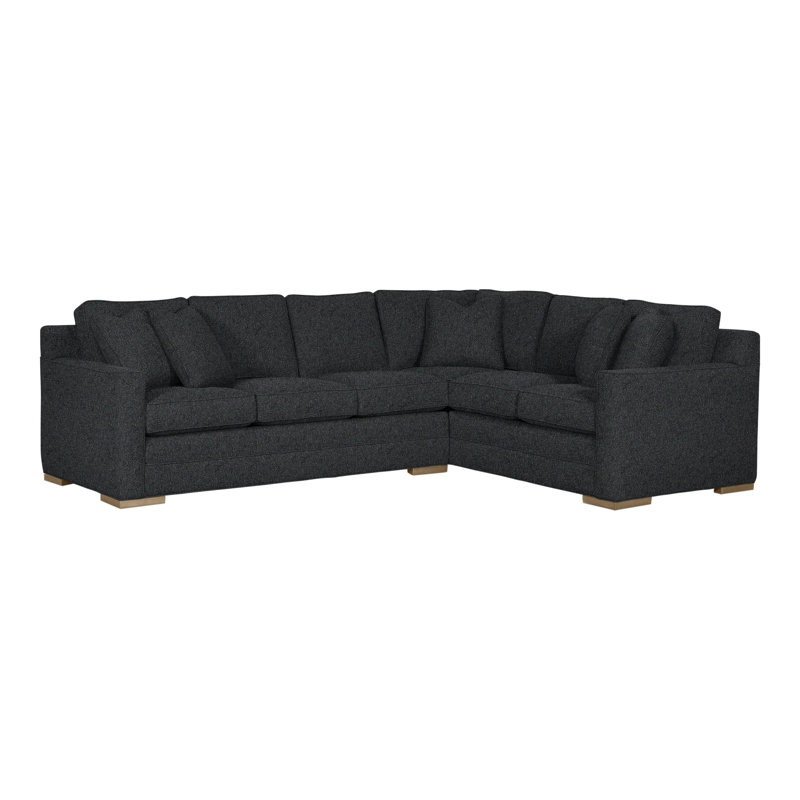 Summerton Upholstered L-Shaped Sectional Right Hand Facing, Ian Lagoon, Hampton