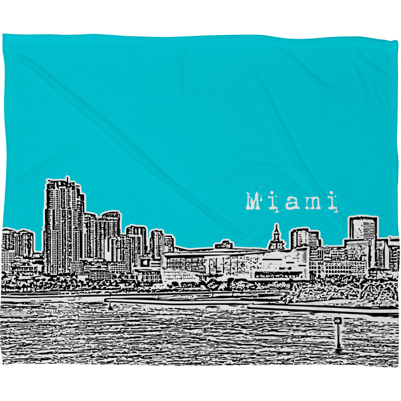 Jeté Bird Ave Miami, Bleu sarcelle, Moyen