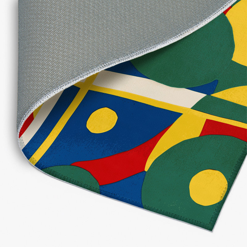 Tapis intérieur et extérieur Jovial Whirl, Rectangulaire 3 pi x 5 pi