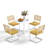 5 - Piece Pedestal Dining Table Set-90308388-90308386-90308385