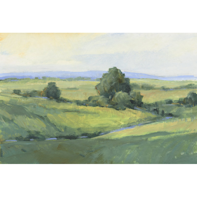 Rolling Green Hills I - Wrapped Canvas Painting, 61cm H x 91cm W, Wrapped Canvas
