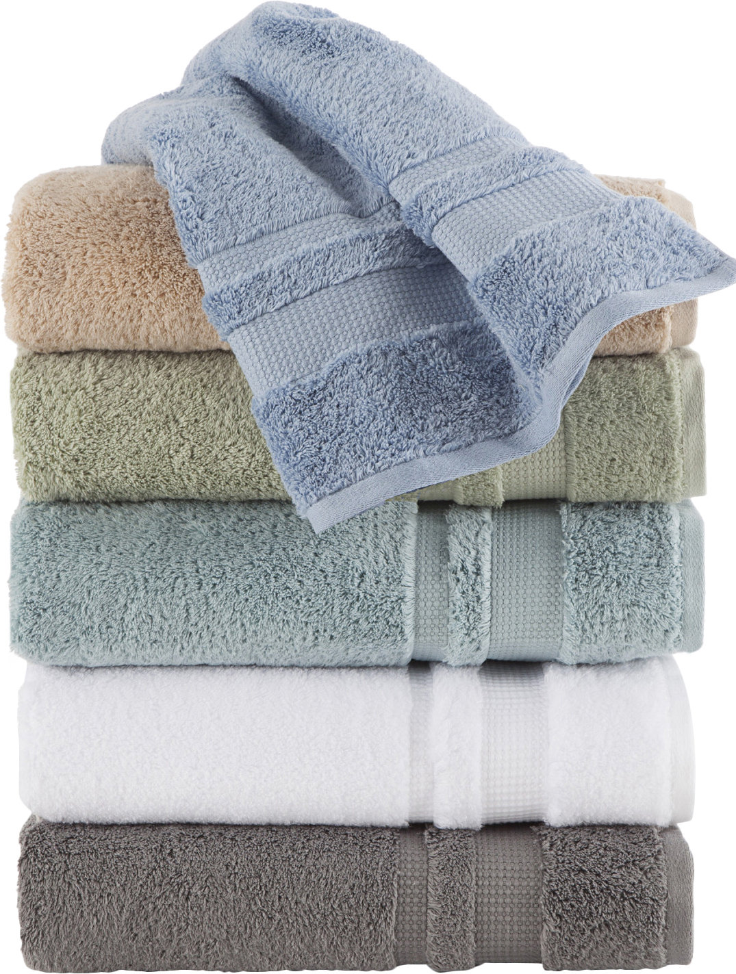 Casswell 6-Piece Cotton Towel Set, Spa Blue