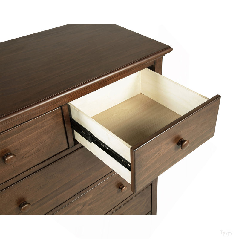 Commode de chambre à coucher à 6 tiroirs Anzio, Brun