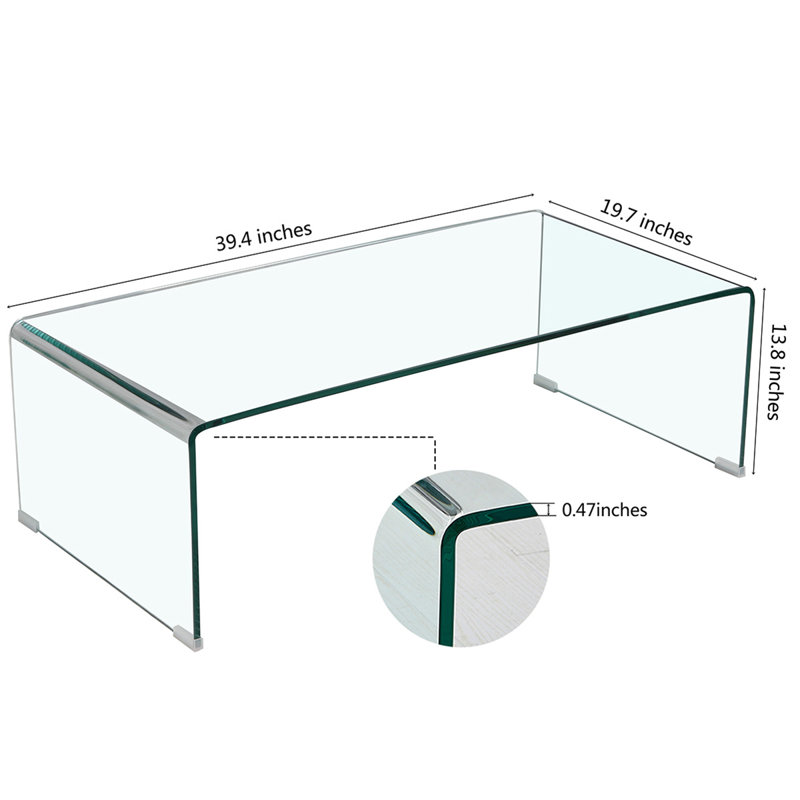 Corydon Glass Coffee Table, Clear