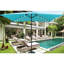 Parasol de patio rectangulaire turquoise avec lumières à DEL solaires - 10 x 6,5 pi, eau, protégé, manivelle et inclinaison à bouton-poussoir pour piscine extérieure 10 x 6,5 pi Durabilité de l'auvent, cour arrière-350816412