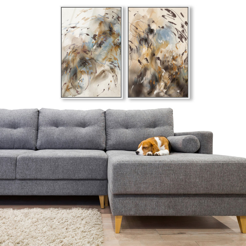 Mindfulness Set Set by Oliver Gal, 110"H x 74"W, White Floater Frame