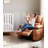 Leather Recliner Chair with 2 Cup Holders and Side Pocket-1418453197