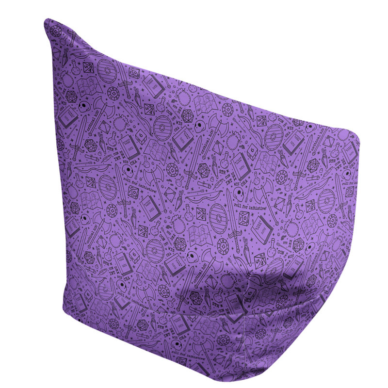 Sac de pois Leffel, H 120 po x L 31 po x P 60 po, Rembourrage poly, Mauve / noir