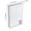 Armoire murale de salle de bain 24 po, portes à fermeture en douceur, fixation flottante, blanc brillant