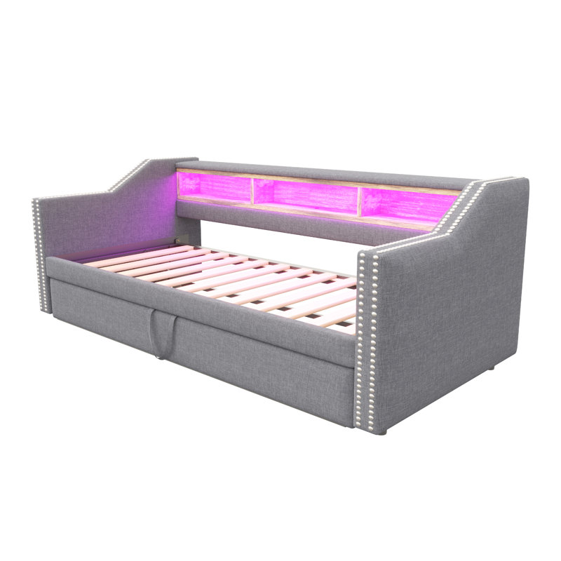 Buker Upholstered Daybed, Grey