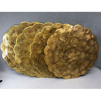 Ensemble de napperons 4 pièces Scallop Capiz