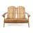 MALIBU WOOD ADIRONDACK LOVESEAT DOUBLE CHAIR FOR GARDEN YARD