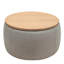 Repose-pieds rond avec rangement, fonction 2 en 1, table de bout avec repose-pieds-1667887069
