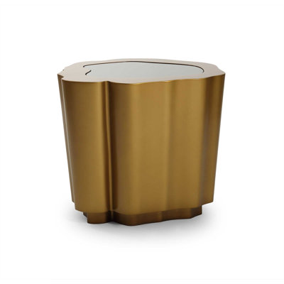 Amorphous Side Table W/Glass Top