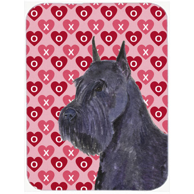 Caroline's Treasures Valentine Hearts Schnauzer Hearts Love and Valentine's Day Portrait Glass Cutting Board