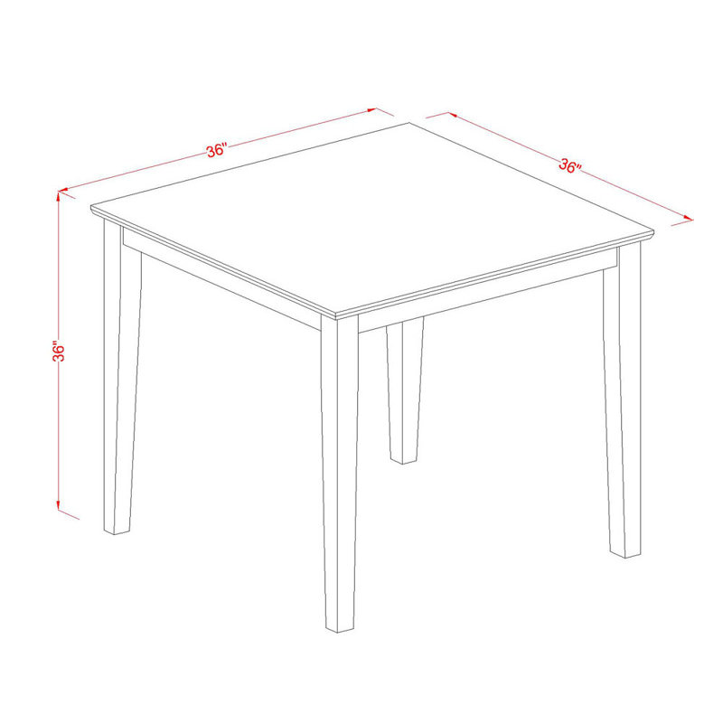 5 Piece Counter Height Dining Table Set Includes a Square Kitchen Table and 4 Dining Chairs, Oak, 5 Pieces: 1 Table, 4 Chairs