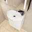 Meuble-lavabo mural simple 17 po avec comptoir en céramique 17 po