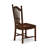 3 Piece Dining Set Contains a Round Dining Room Table with Pedestal and 2 Wood Seat Chairs, Mahogany-1040882529-1042578603