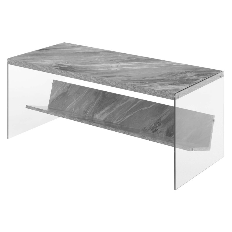 Allegonda Single Coffee Table, Gray Marble