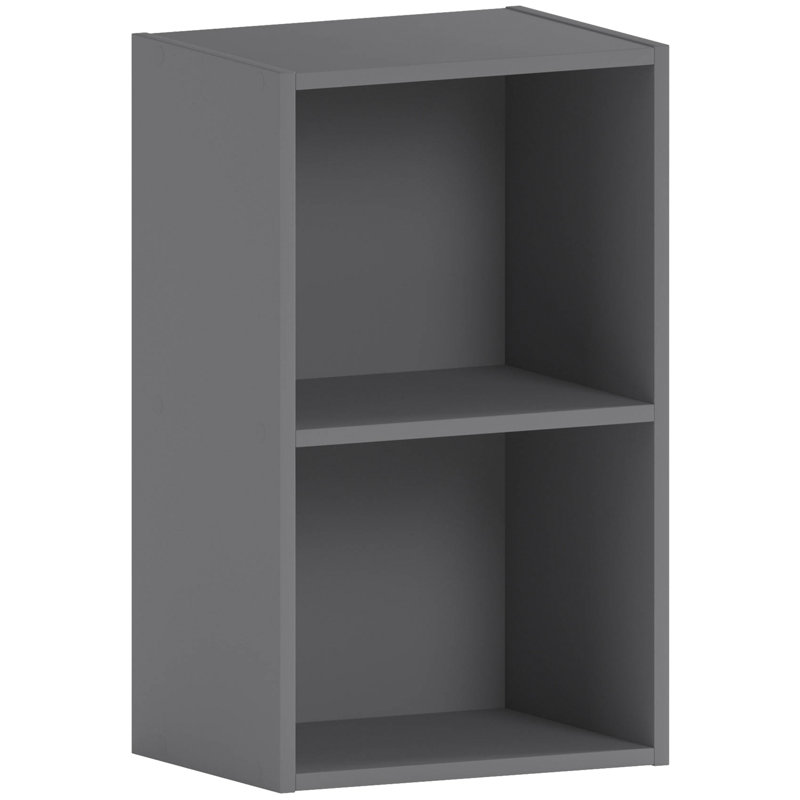 Gerardi 32cm W Standard Bookcase, 54 cm H x 32 cm W, Grey