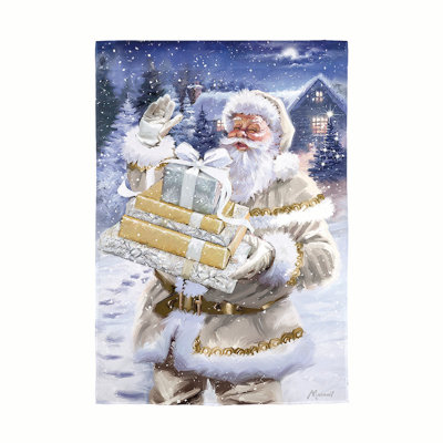 Drapeau du père Noël et du jardin