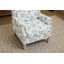 Chaise d'appoint moderne avec pieds en bois rétro, fauteuil rembourré confortable, canapé simple à motif floral pour le salon et la chambre à coucher