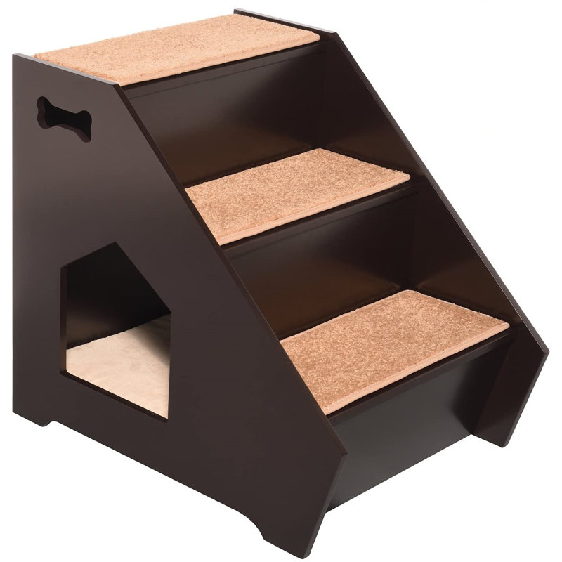 Escalier pour animal 3 marches en bois Coss