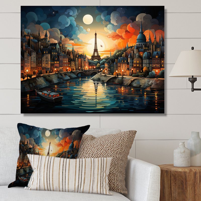 Mar treize Paris City of Lights III - impression, H 30 po x l 40 po x P 1,5 po, Toile tendue
