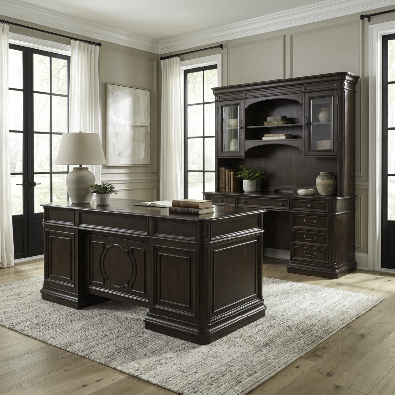 Ensemble de bureau de bureau Mattern avec crédence et huche Mattern