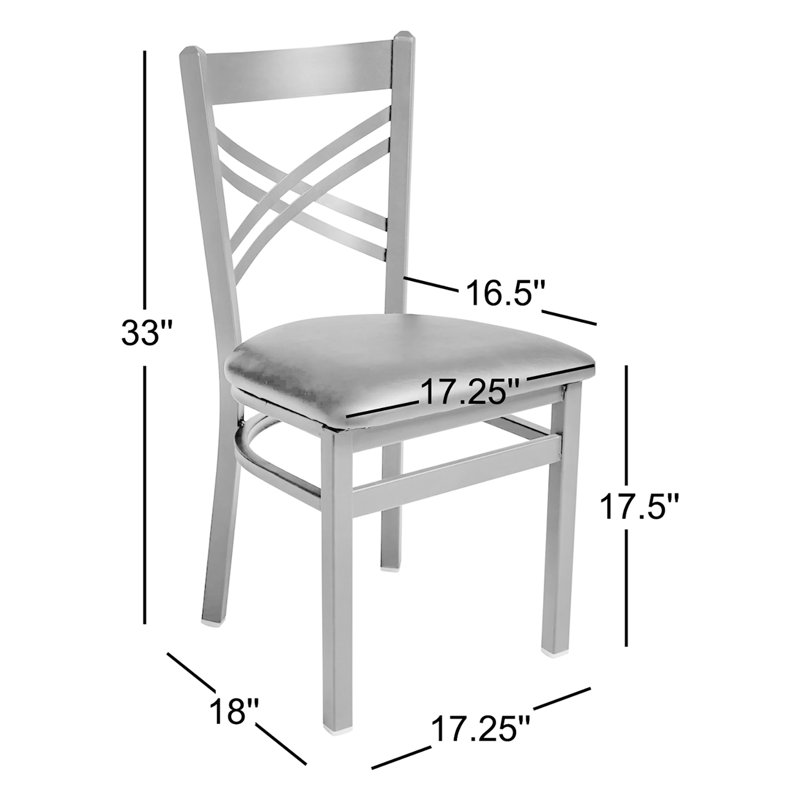 Akrin 17.5'' H Upholstered Metal Side Chair