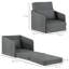 Twin 70cm Upholstered Futon Chair