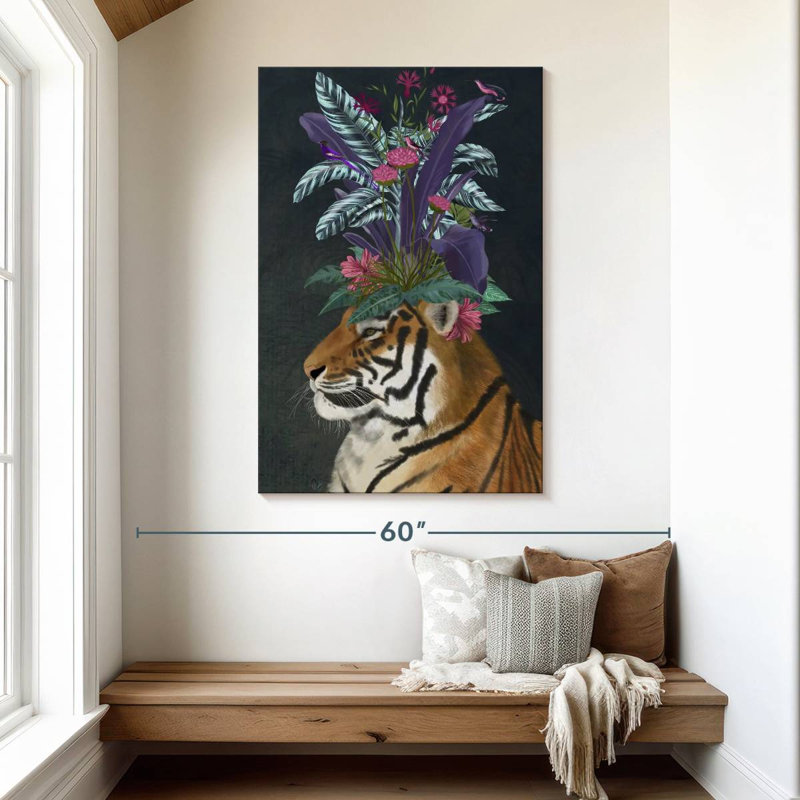 Hot House Tiger II, H 48 po x l 32 po