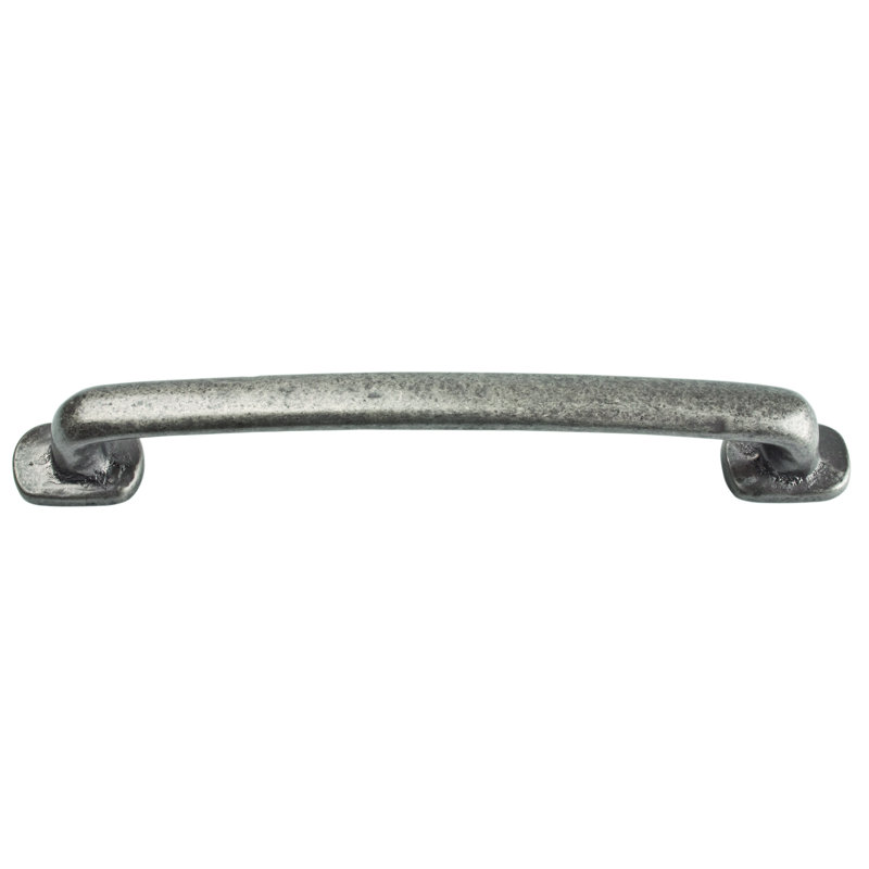 Pewter 6" Rustic Industrial Bar Handle with Mounting Hardware
