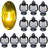 12-pack Mini Lanterns With 4" Flickering Led Candles Silvery