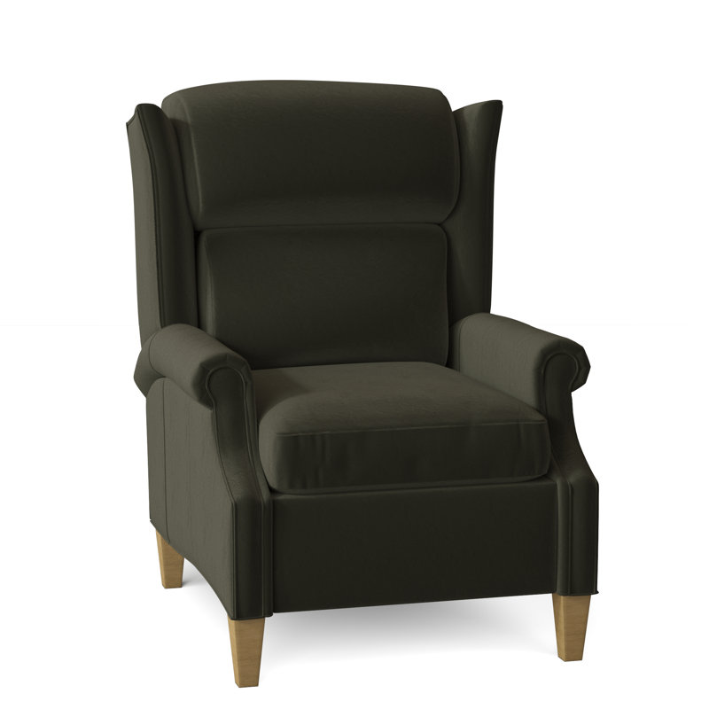Harbour Town 33" Wide Genuine Leather Club Recliner, Hazelnut, 1181 Pearl, Manual