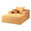 Méridienne convertible pour l'intérieur - surdimensionné en velours côtelé avec accoudoirs larges et coussins décoratifs, fauteuil confortable avec canapé-lit, sans assemblage requis, jaune gingembre-118043171