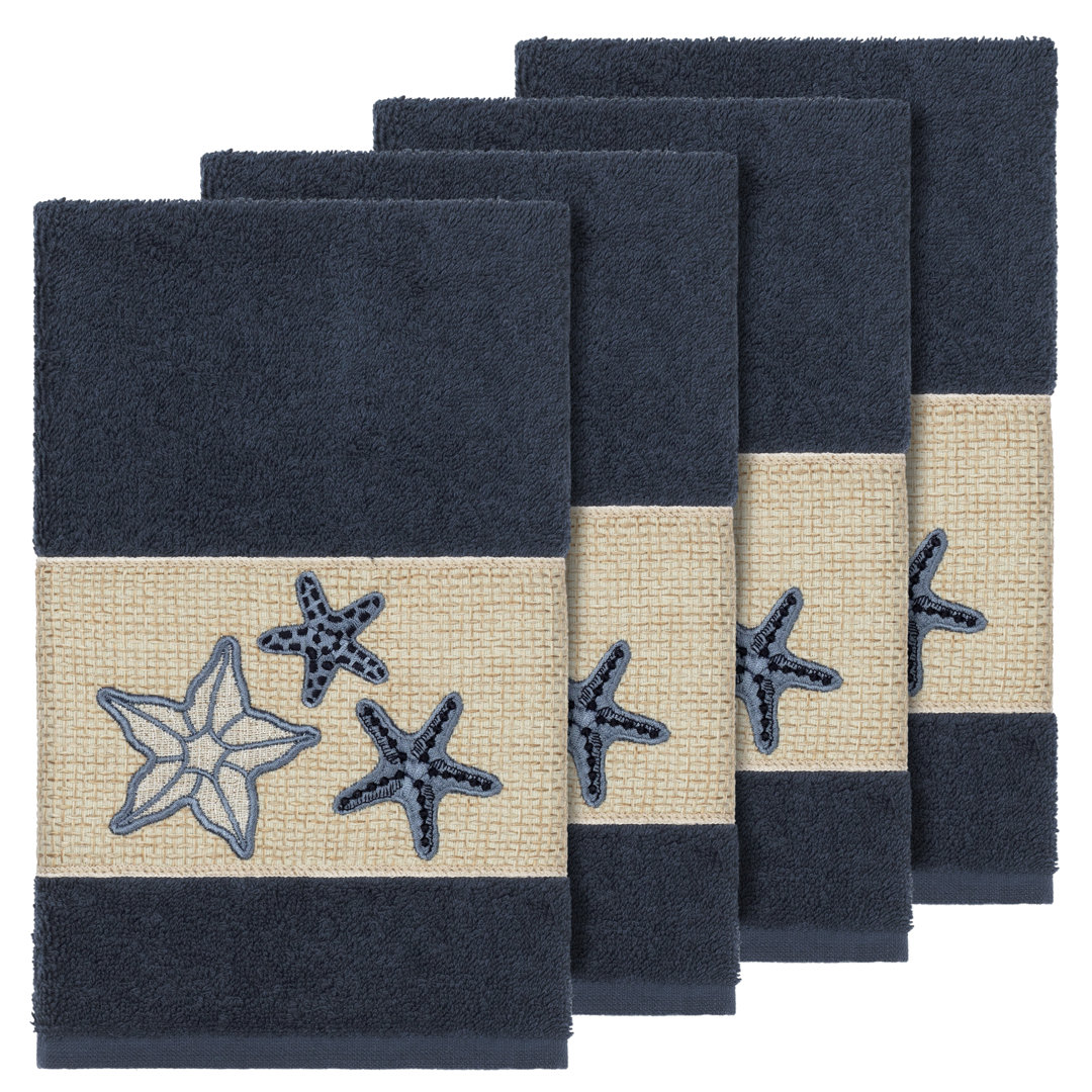 Lydia 100% Turkish Cotton Embellished Hand Towel Linum Home Textiles 